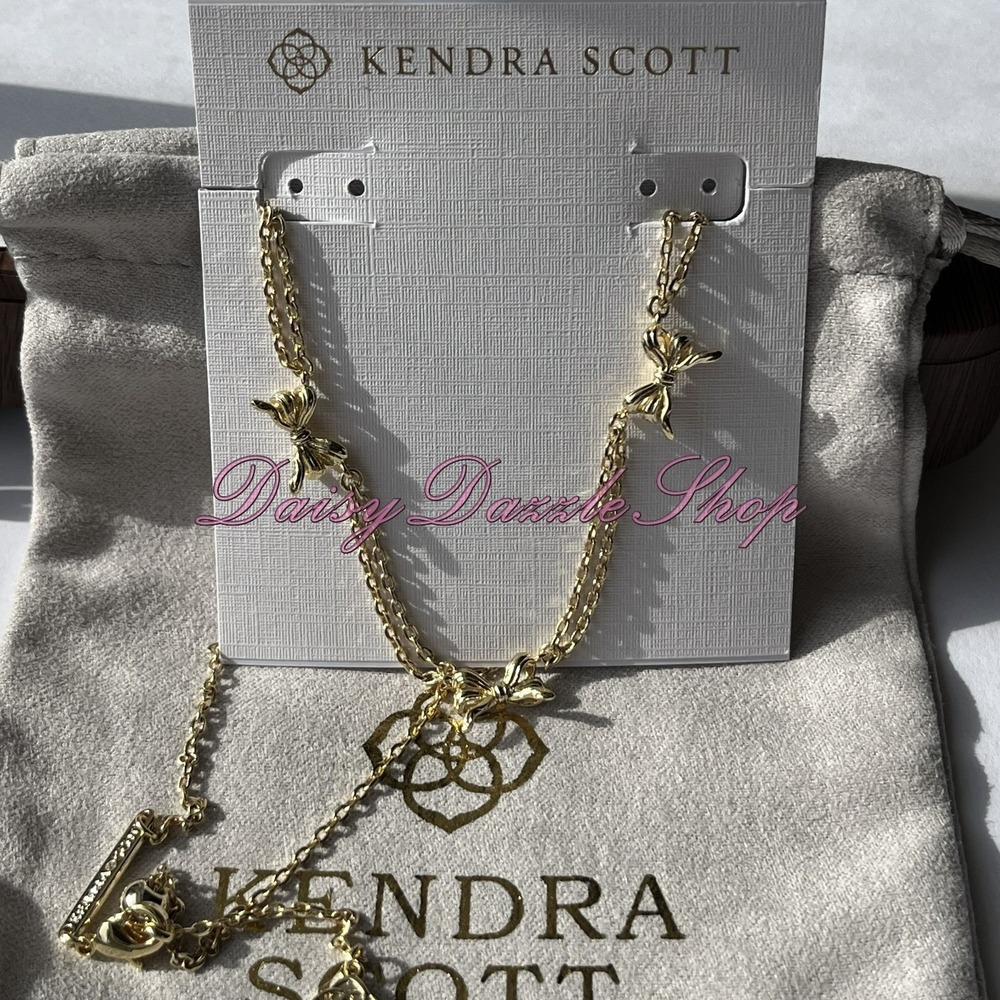 ✨🎀New Kendra Scott Gold Bow Strand Necklace $85 Retail 🎀✨
